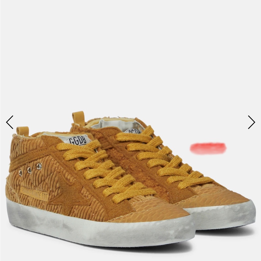 Golden Goose Brown Distressed High-Top Sneakers